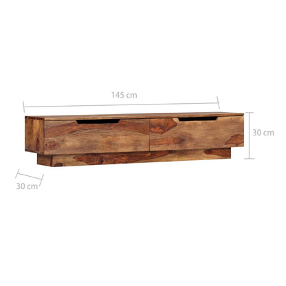 Meuble TV vidaXL 145x30x30 cm en bois massif