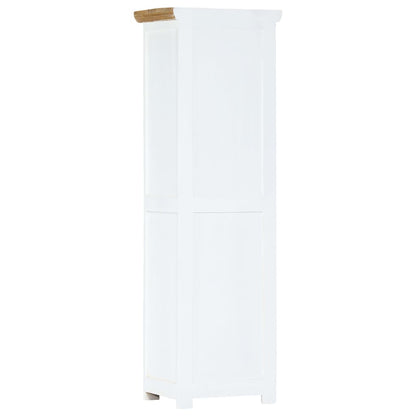 vidaXL Highboard Blanc et Marron 40x30x128 cm Bois de Manguier Massif