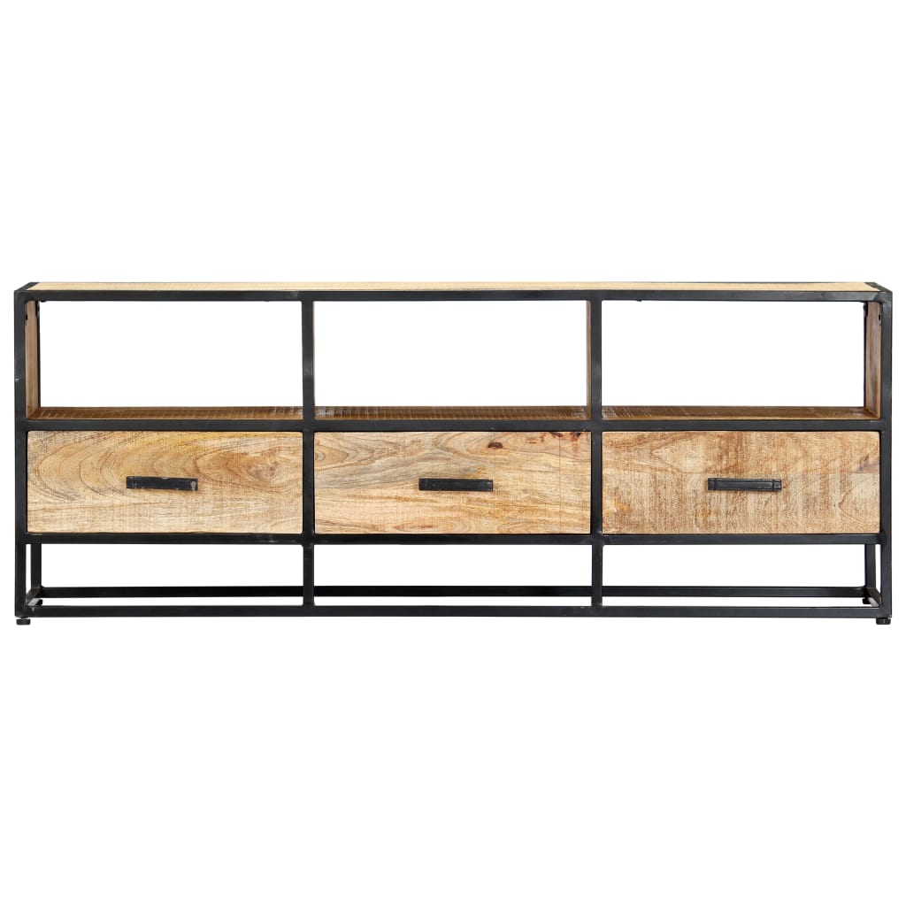 vidaXL Meuble TV 120x30x45 cm Bois de manguier massif
