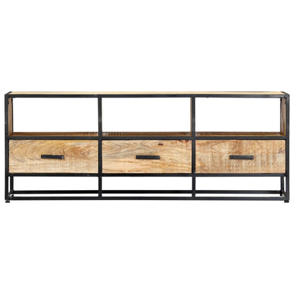 vidaXL Meuble TV 120x30x45 cm Bois de manguier massif