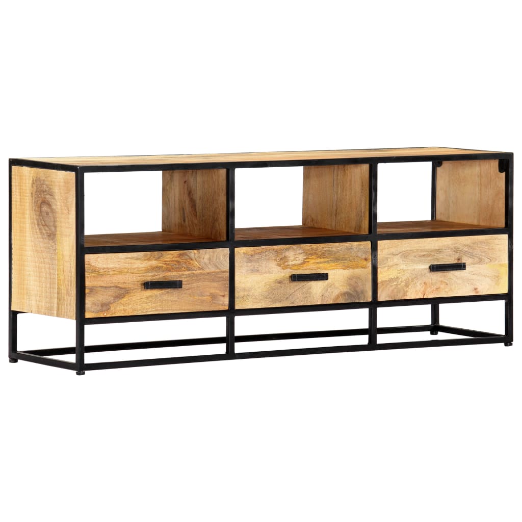 vidaXL Meuble TV 120x30x45 cm Bois de manguier massif