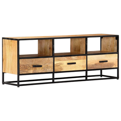 vidaXL Meuble TV 120x30x45 cm Bois de manguier massif
