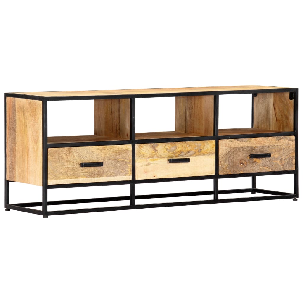 vidaXL Meuble TV 120x30x45 cm Bois de manguier massif