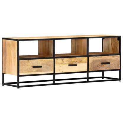 vidaXL Meuble TV 120x30x45 cm Bois de manguier massif
