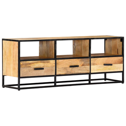 vidaXL Meuble TV 120x30x45 cm Bois de manguier massif