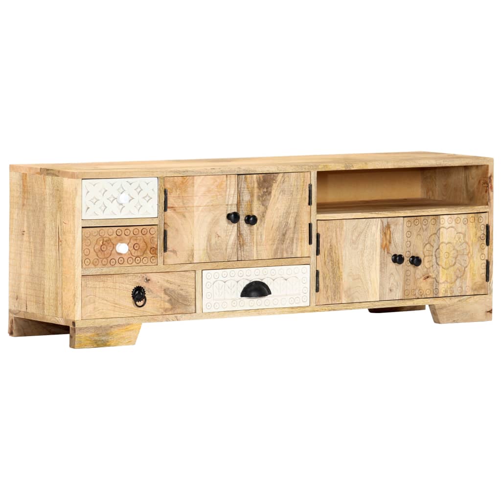 vidaXL TV-Schrank 120x30x40 cm Massivholz Mango