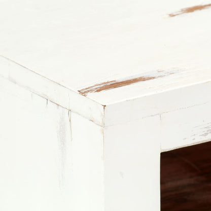 Meuble TV vidaXL blanc 120 x 30 x 40 cm en bois d'acacia massif