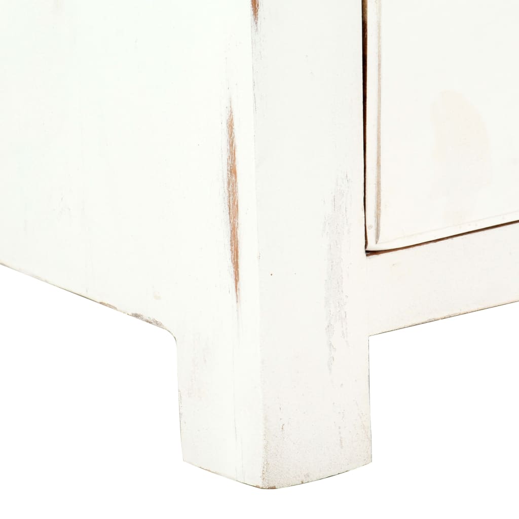 Meuble TV vidaXL blanc 120 x 30 x 40 cm en bois d'acacia massif
