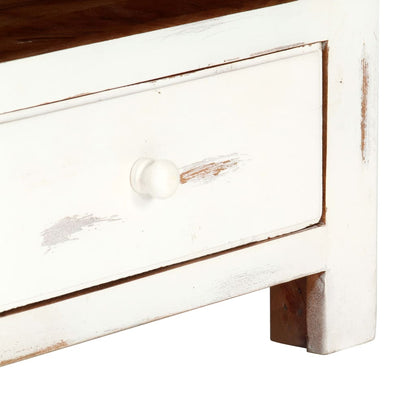 Meuble TV vidaXL blanc 120 x 30 x 40 cm en bois d'acacia massif