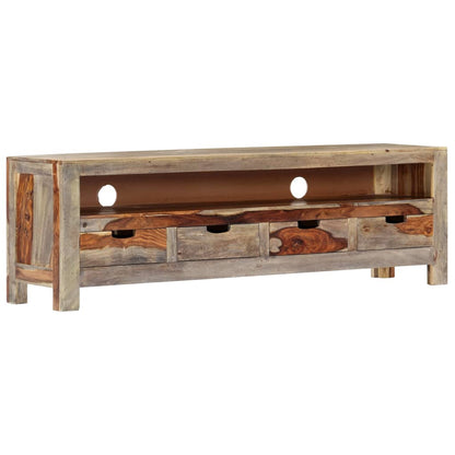 vidaXL Meuble TV 130x30x40 cm Bois d'acacia massif