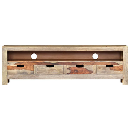 vidaXL Meuble TV 130x30x40 cm Bois d'acacia massif