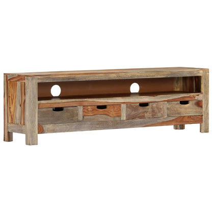 vidaXL Meuble TV 130x30x40 cm Bois d'acacia massif