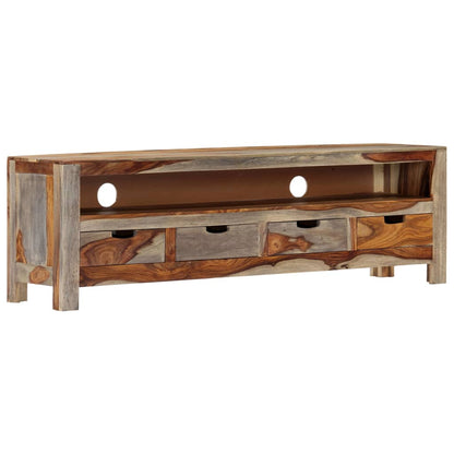 vidaXL Meuble TV 130x30x40 cm Bois d'acacia massif
