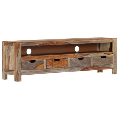 vidaXL Meuble TV 130x30x40 cm Bois d'acacia massif