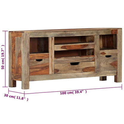 vidaXL Sideboard 100x30x50 cm Massivholz Akazie