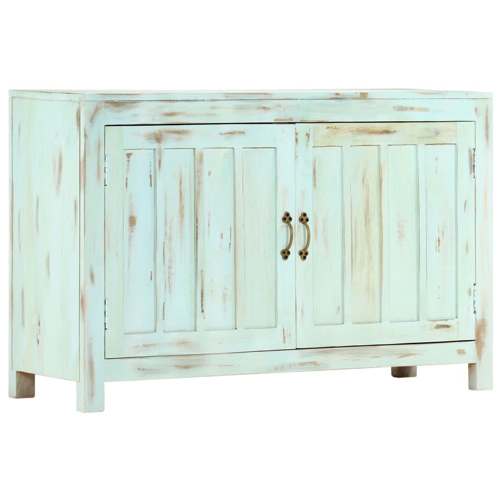 vidaXL Bahut bleu clair 110x35x70 cm Bois de manguier massif
