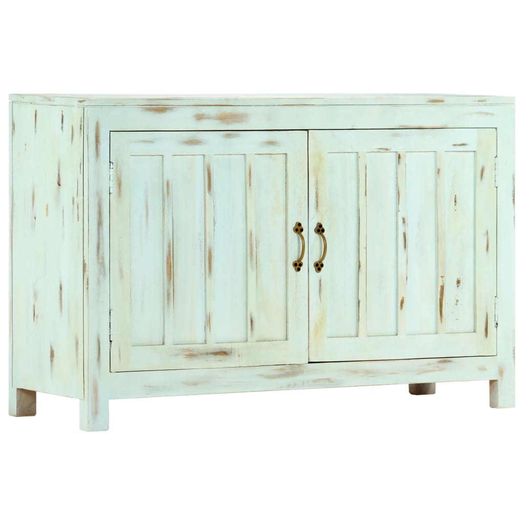 vidaXL Bahut bleu clair 110x35x70 cm Bois de manguier massif