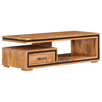 vidaXL Table basse bois massif d'acacia 100x45x33 cm