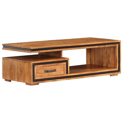 vidaXL Table basse bois massif d'acacia 100x45x33 cm