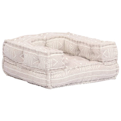 vidaXL Pouf modulaire 1 place en tissu beige