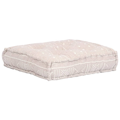 vidaXL Pouf modulaire 1 place en tissu beige