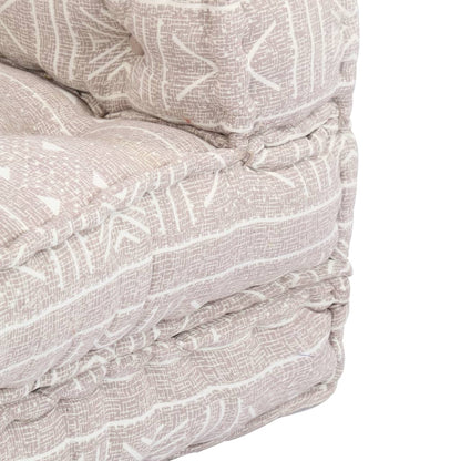 vidaXL Pouf modulaire 1 place en tissu beige