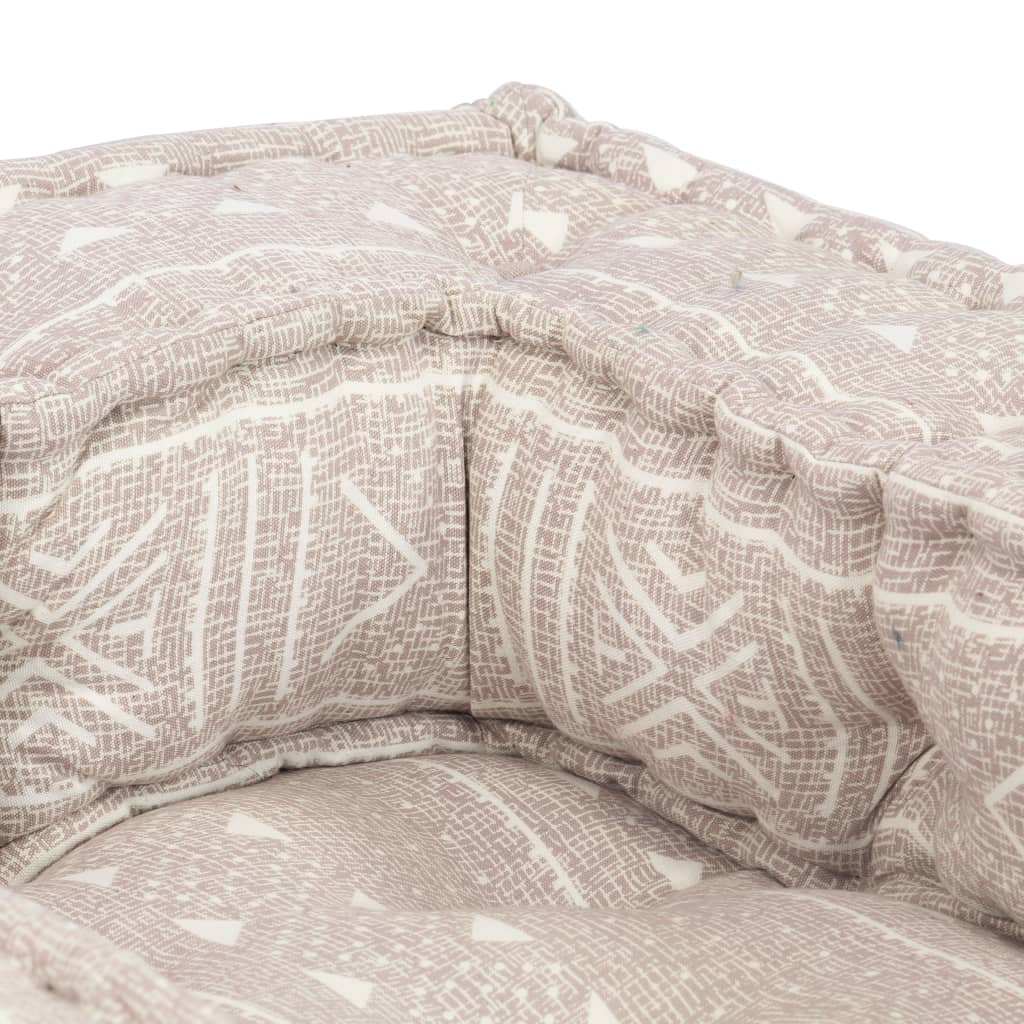 vidaXL Pouf modulaire 1 place en tissu beige