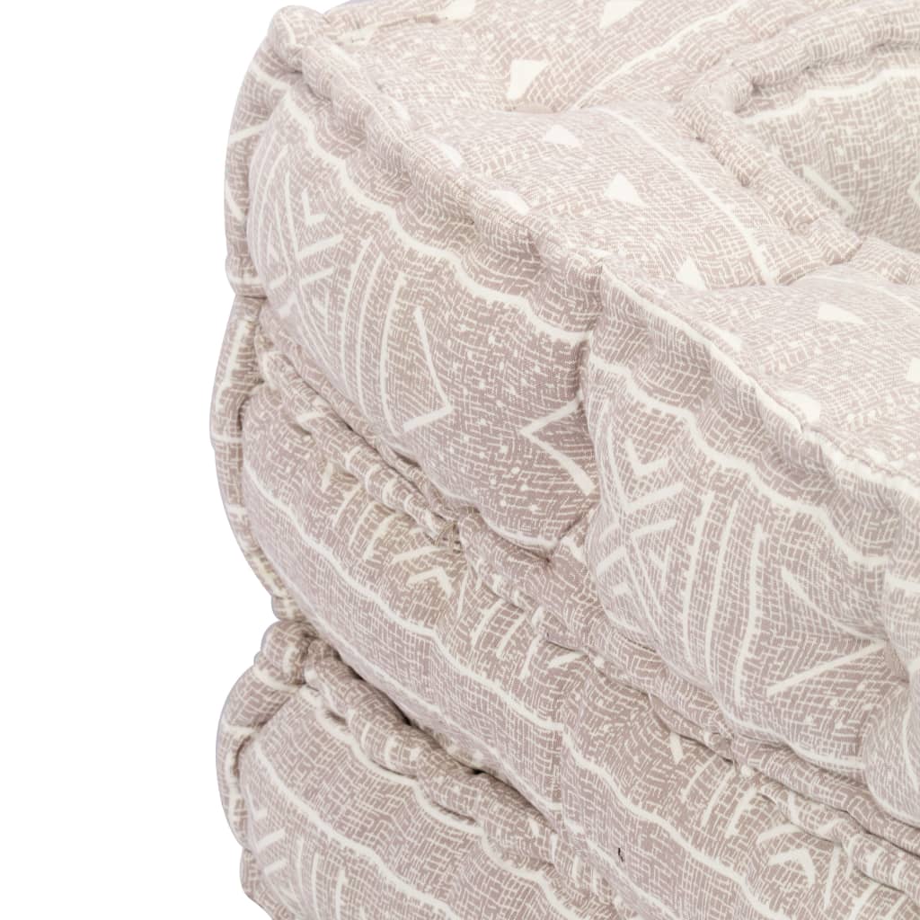 vidaXL Pouf modulaire 1 place en tissu beige