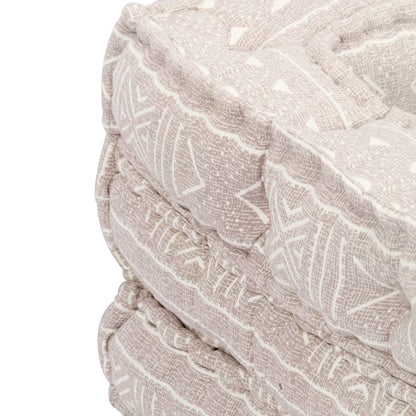 vidaXL Pouf modulaire 1 place en tissu beige