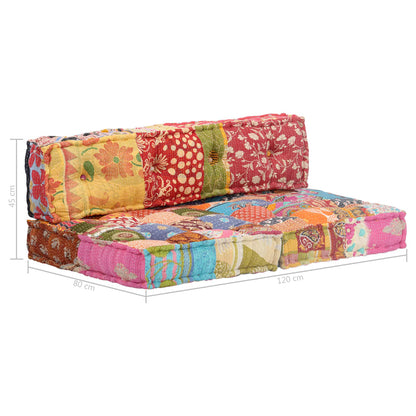 vidaXL Pouf patchwork tissu