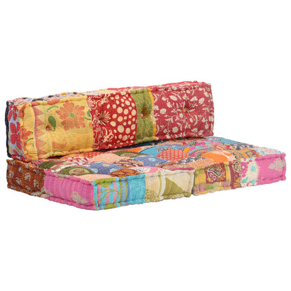 vidaXL Pouf patchwork tissu