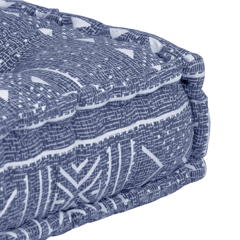 vidaXL Pouf Indigo Tissu