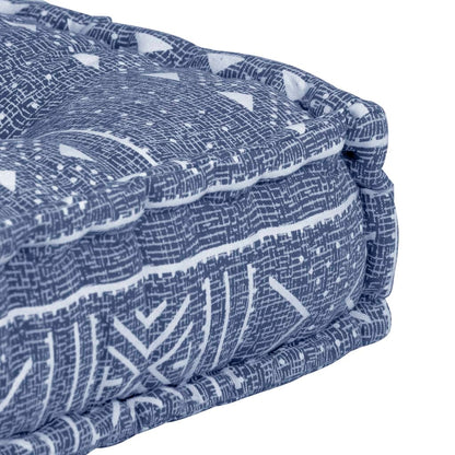 vidaXL Pouf Indigo Tissu