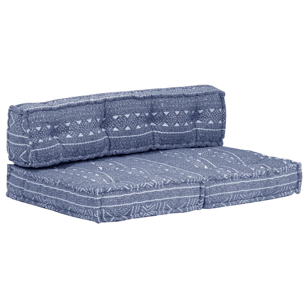 vidaXL Pouf Indigo Tissu