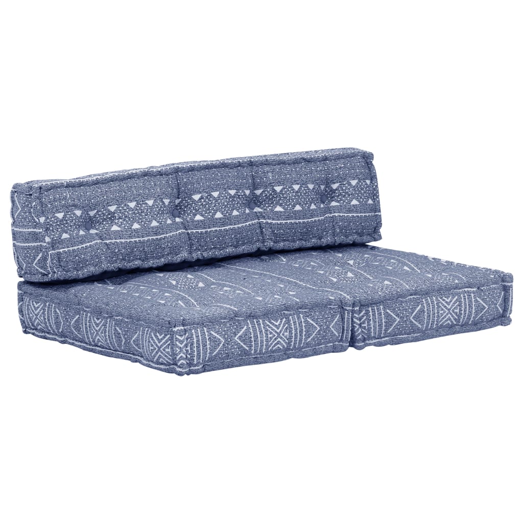 vidaXL Pouf Indigo Tissu