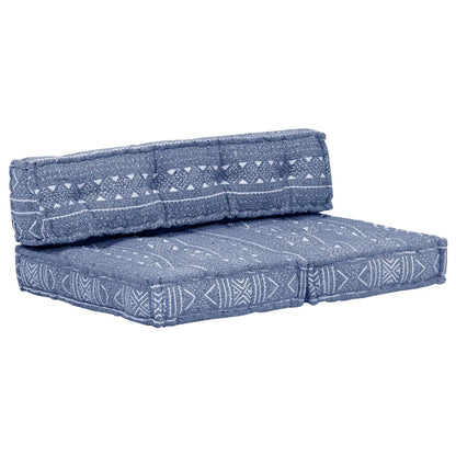 vidaXL Pouf Indigo Tissu