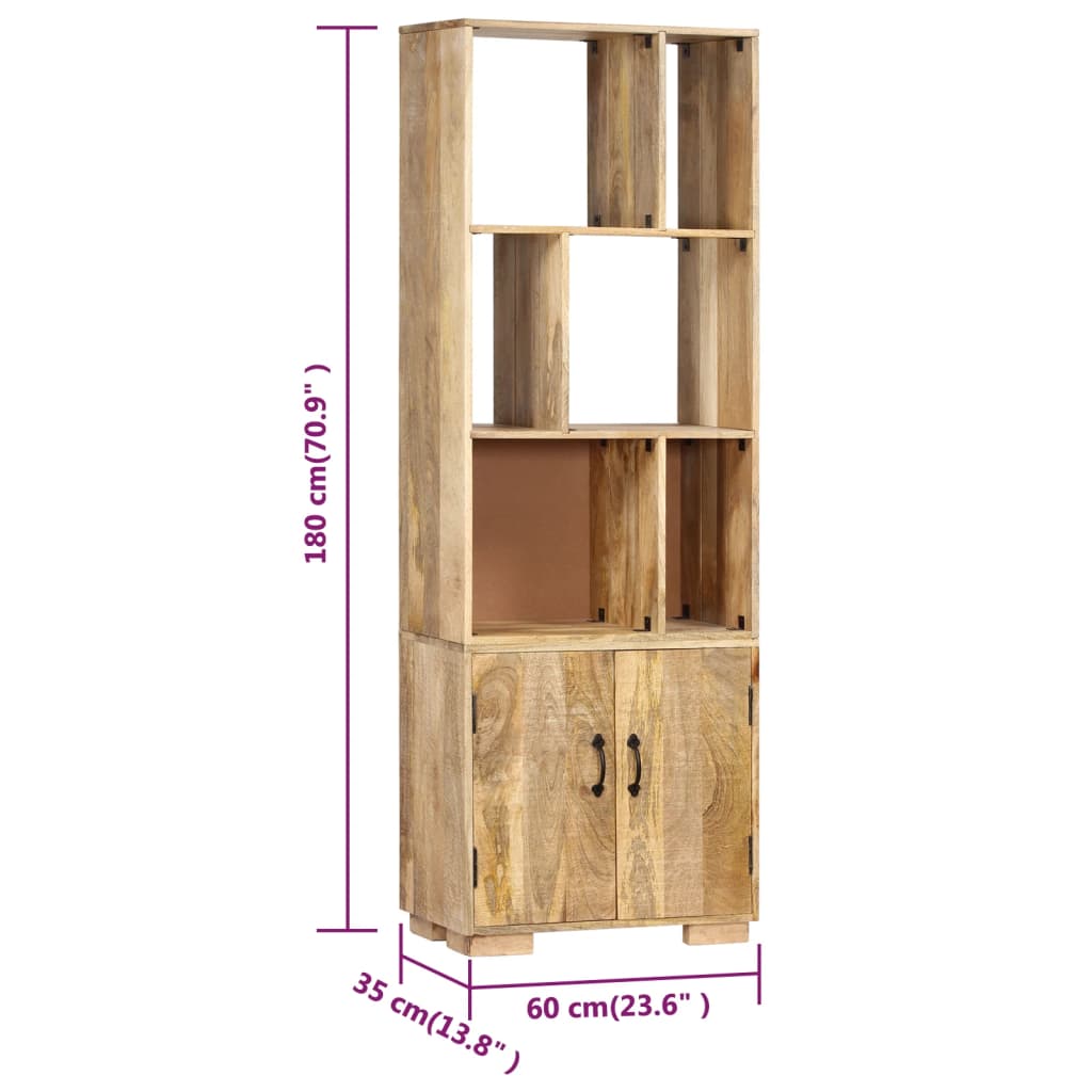 vidaXL Bücherregal 60x35x180 cm Massivholz Mango