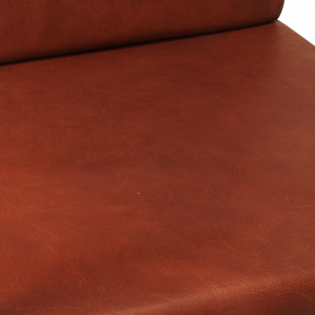 vidaXL Sessel Braun Echtleder