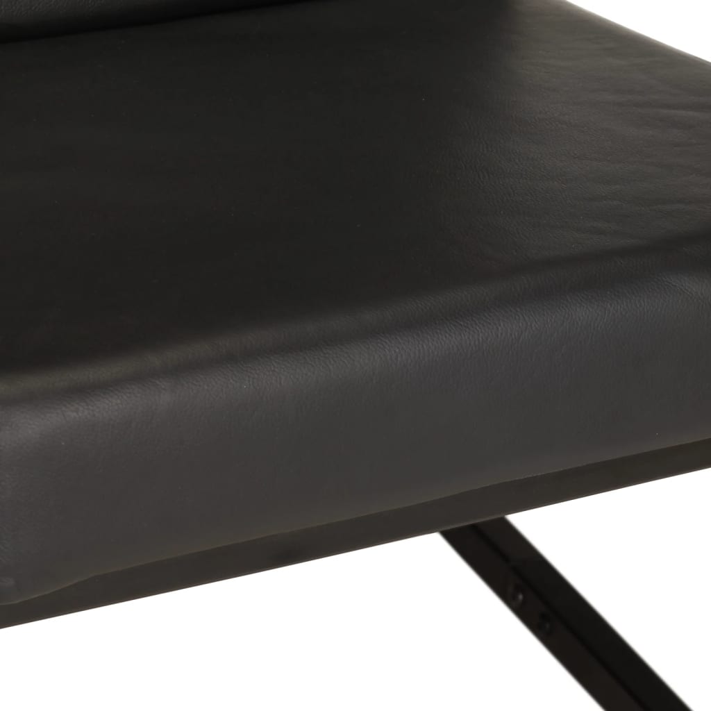 vidaXL Sessel Schwarz Echtleder