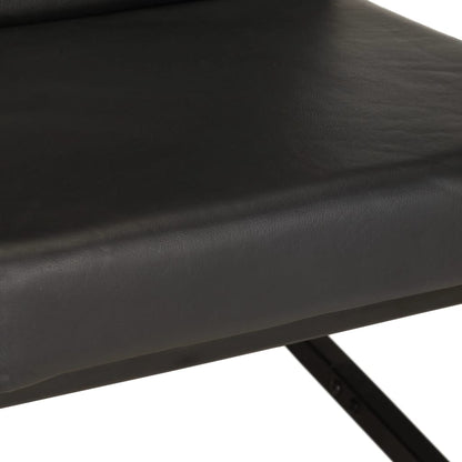 vidaXL Sessel Schwarz Echtleder