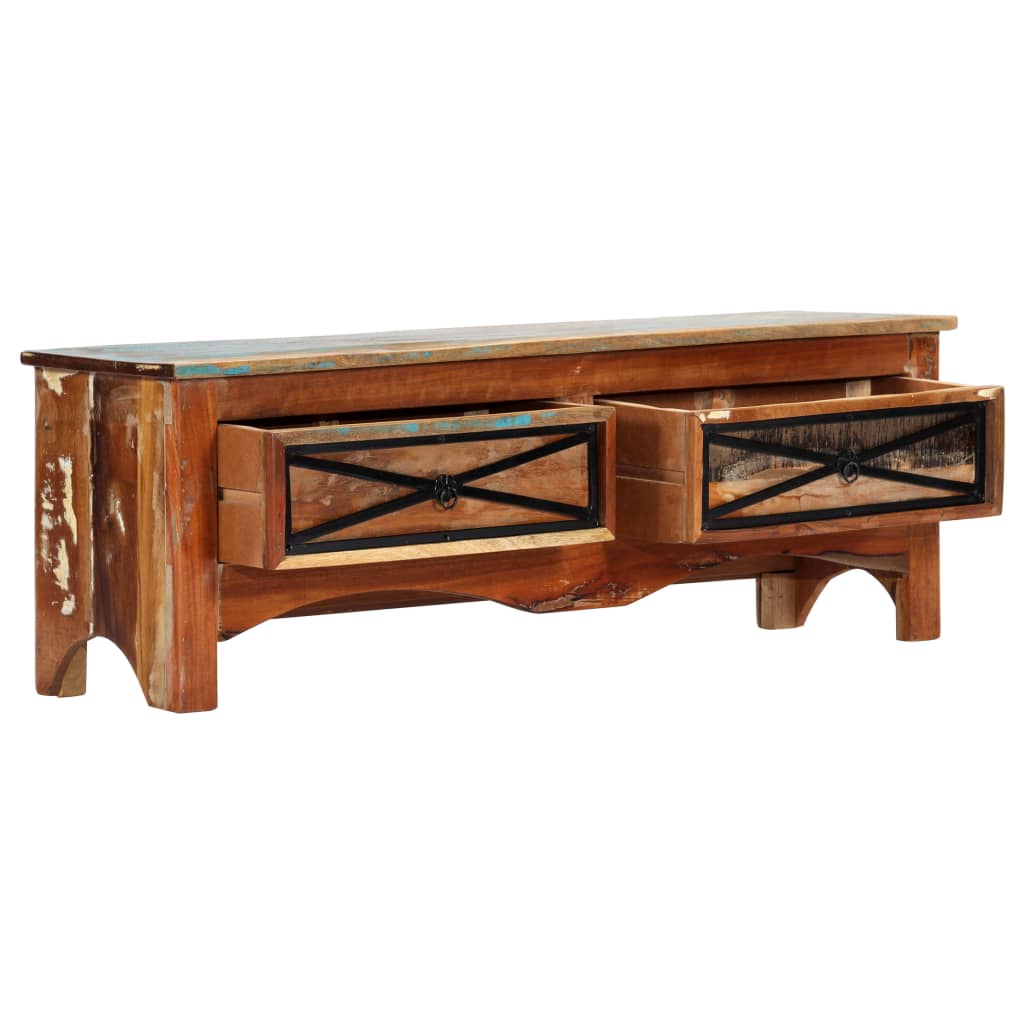 vidaXL Meuble TV 120x30x40 cm Bois de récupération massif