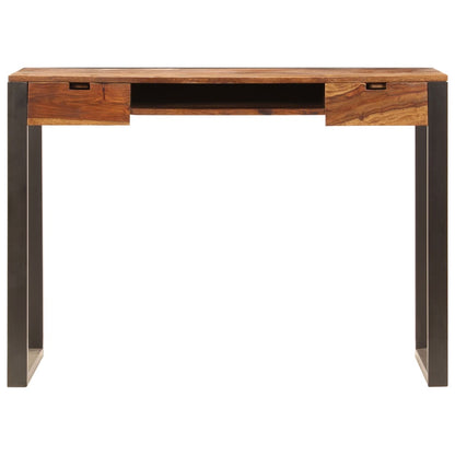 vidaXL Schreibtisch 110 x 55 x 78 cm Massivholz Akazie und Stahl
