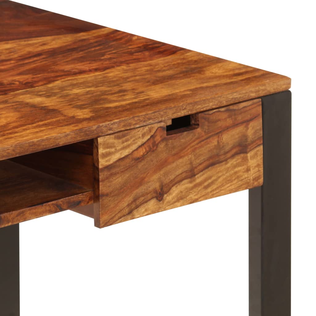 vidaXL Schreibtisch 110 x 55 x 78 cm Massivholz Akazie und Stahl
