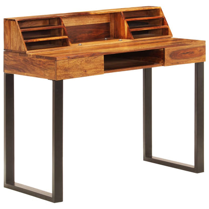 vidaXL Schreibtisch 110 x 50 x 94 cm Massivholz Akazie und Stahl