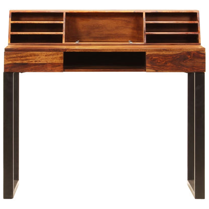 vidaXL Schreibtisch 110 x 50 x 94 cm Massivholz Akazie und Stahl