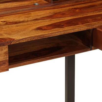 vidaXL Schreibtisch 110 x 50 x 94 cm Massivholz Akazie und Stahl