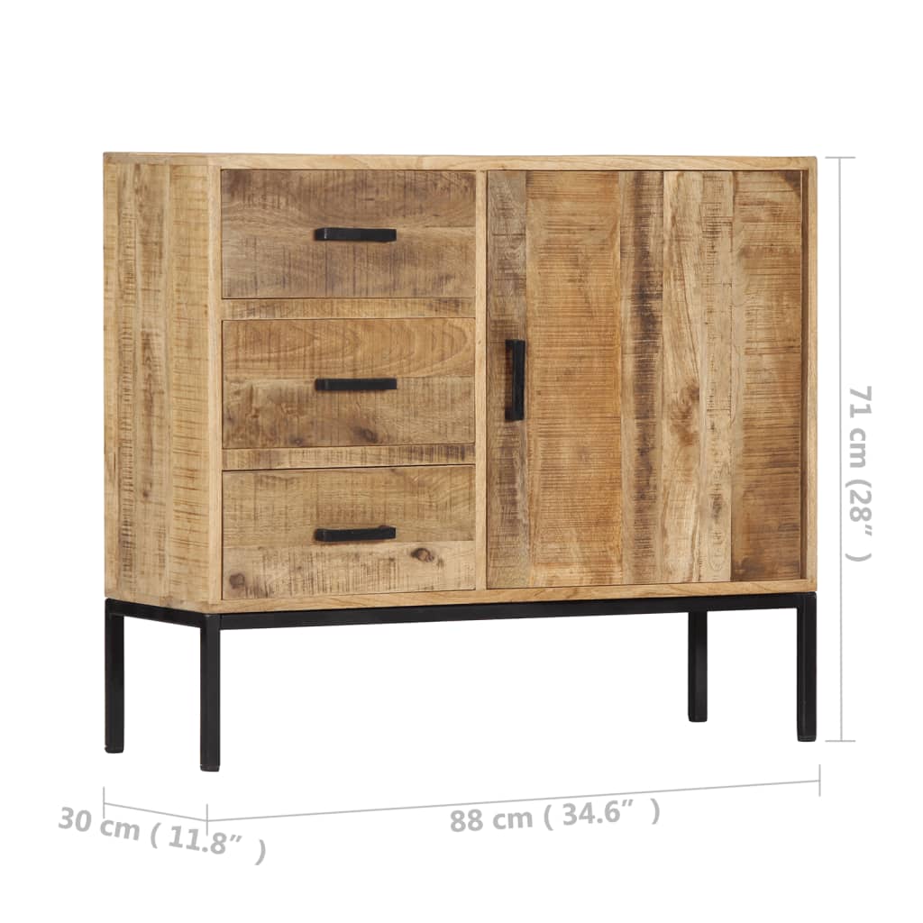 vidaXL Commode 88x30x71 cm Bois de manguier massif