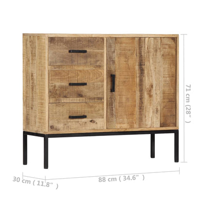 vidaXL Commode 88x30x71 cm Bois de manguier massif