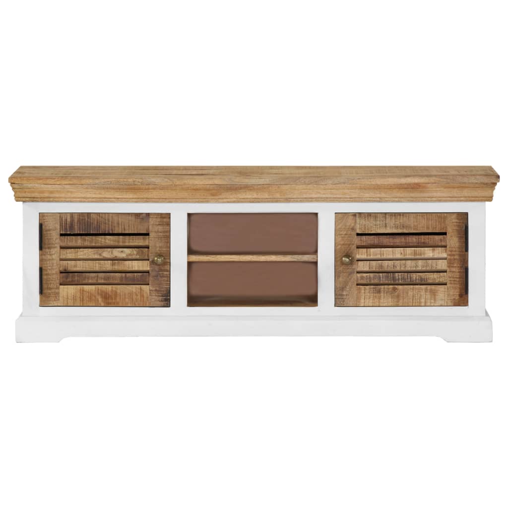 vidaXL Meuble TV 118x30x40 cm Bois de manguier massif