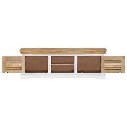 vidaXL Meuble TV 118x30x40 cm Bois de manguier massif